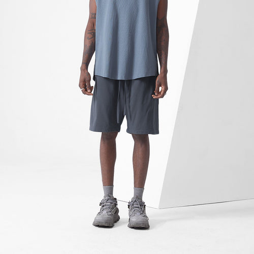 Natural Comfort Mid Length Charcoal Track Shorts   0cm