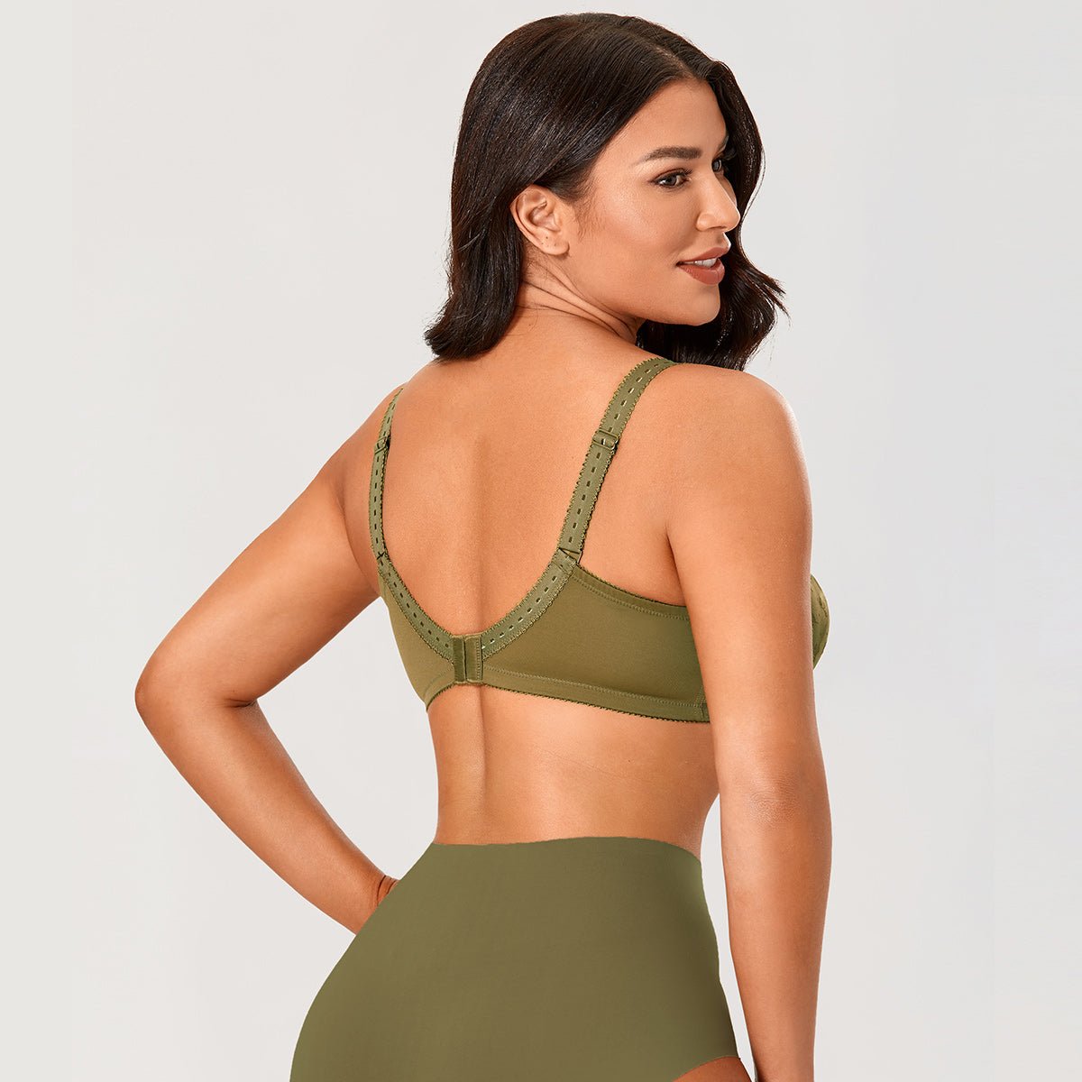Natural Curve Wireless Olive Full Figure Bra   0cm
