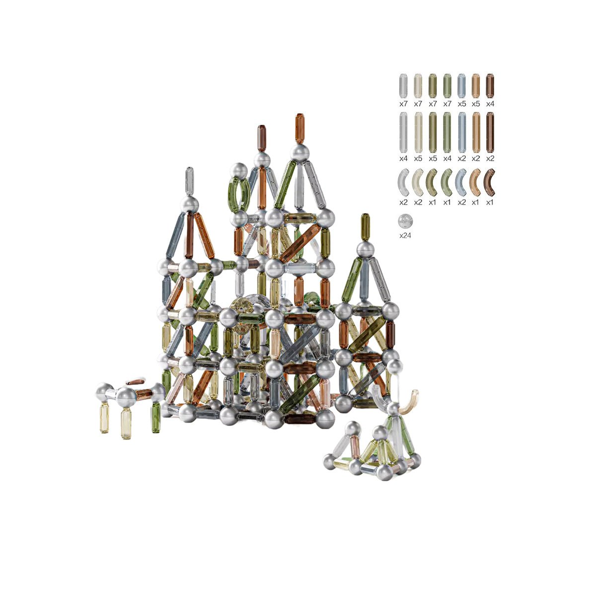 Nature World 100pcs Eye care Color Magnetic Rod Set With Storage Box   0cm