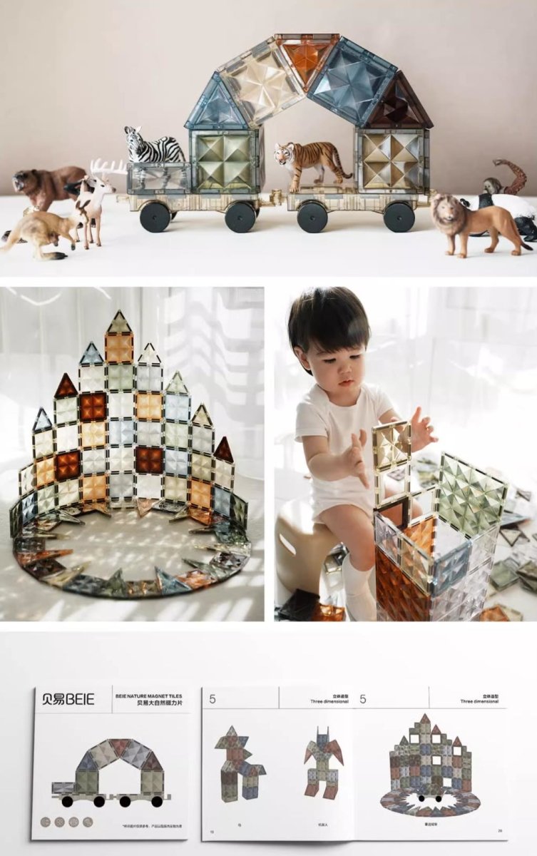 Nature World 100pcs Eye care Color Magnetic Tiles With Storage Box   0cm