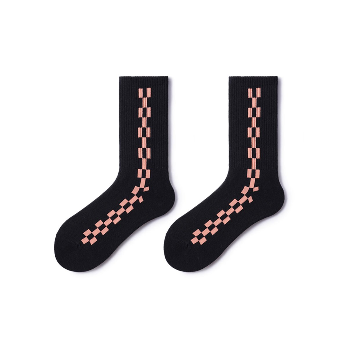 Neon Pink All season Women 5pcs Low Cut Socks Set   0cm