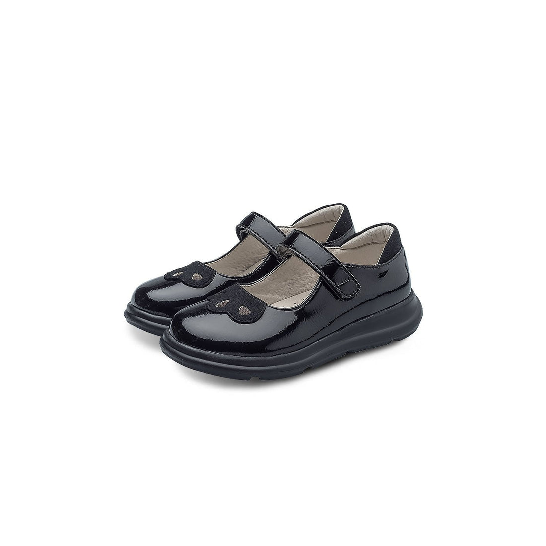 Ness Lightweight Soft Sole Girl Patent Black School Shoes - 0cm