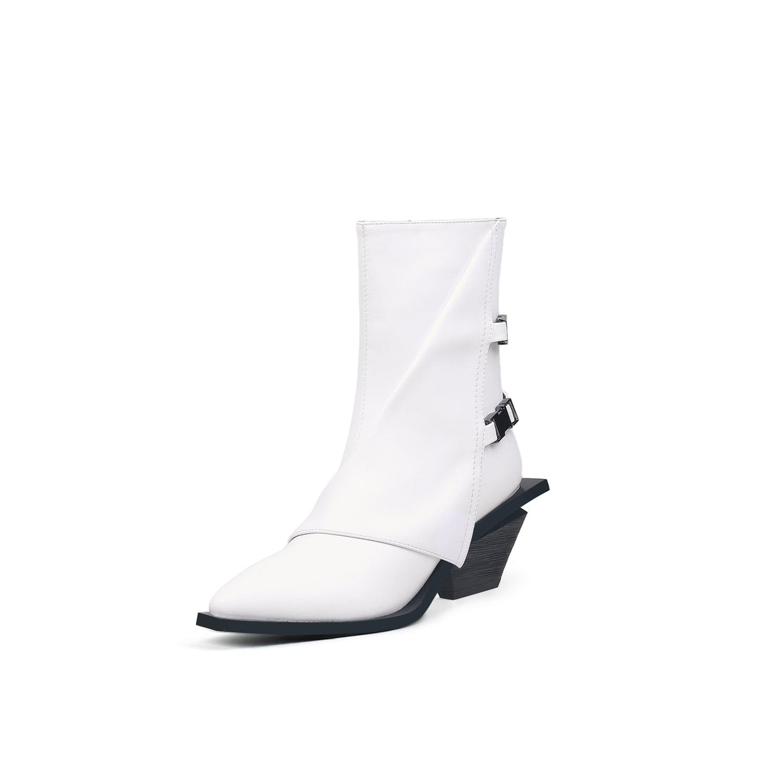 Next Page Belted White Boots - 0cm