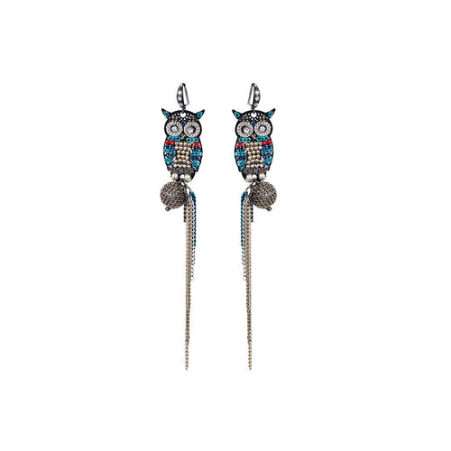Night Owl Gold Earrings   0cm