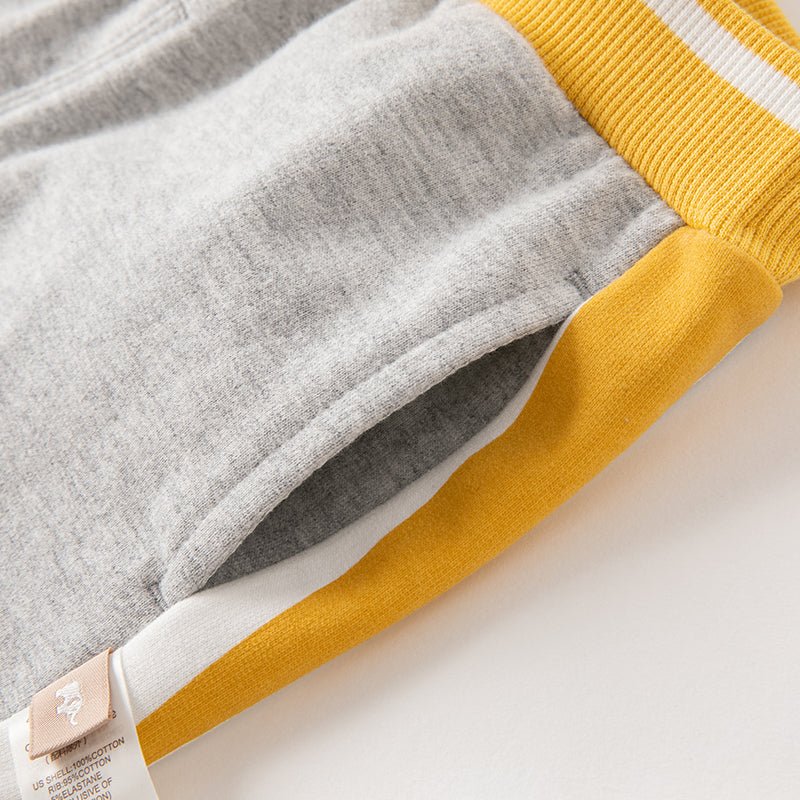 No. 9 Contest Boy Two-piece Yellow Baseball Jacket & Pants Set - 0cm