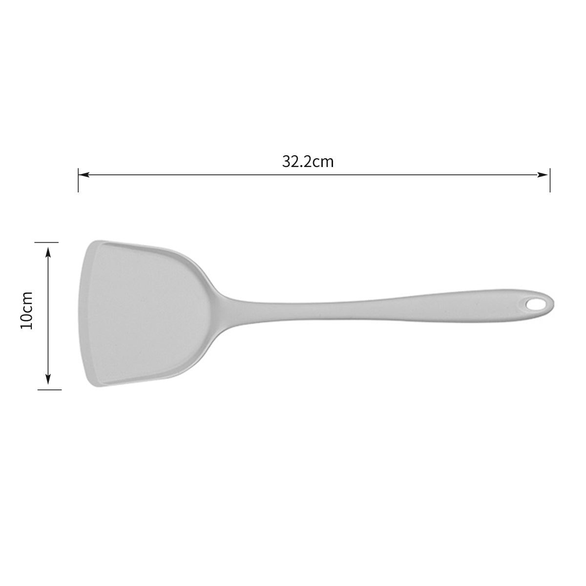 Nordic High Heat Proof Grey Silicone Turner   0cm