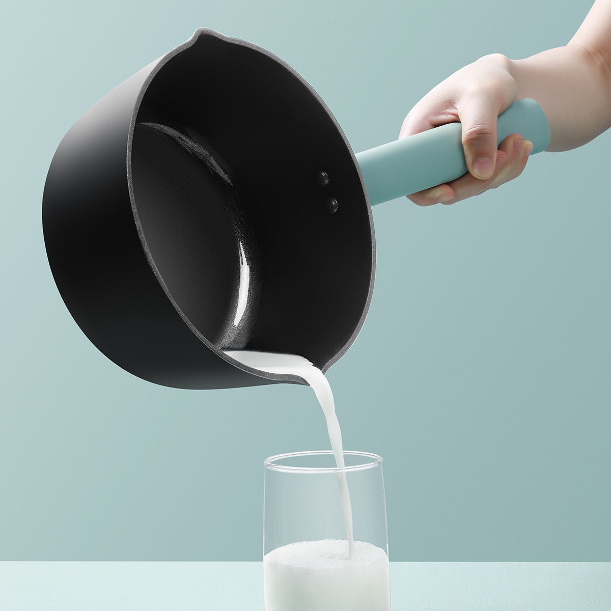 Nordic Starry Stone 18cm Black Non stick Milk Pot   0cm