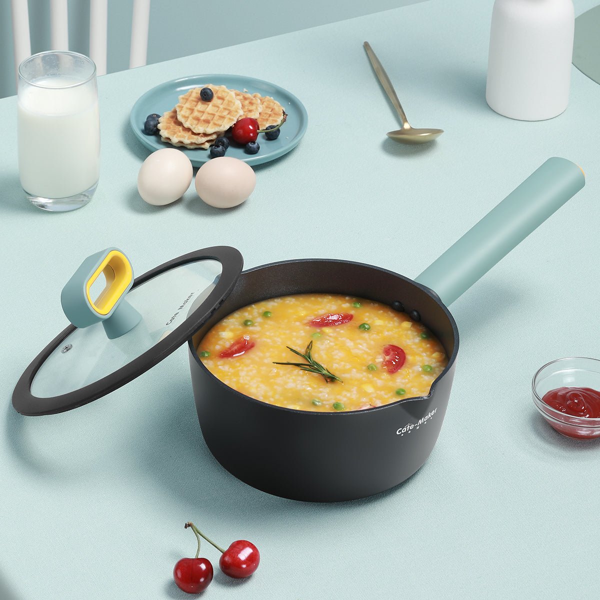 Nordic Starry Stone 18cm Black Non stick Milk Pot   0cm