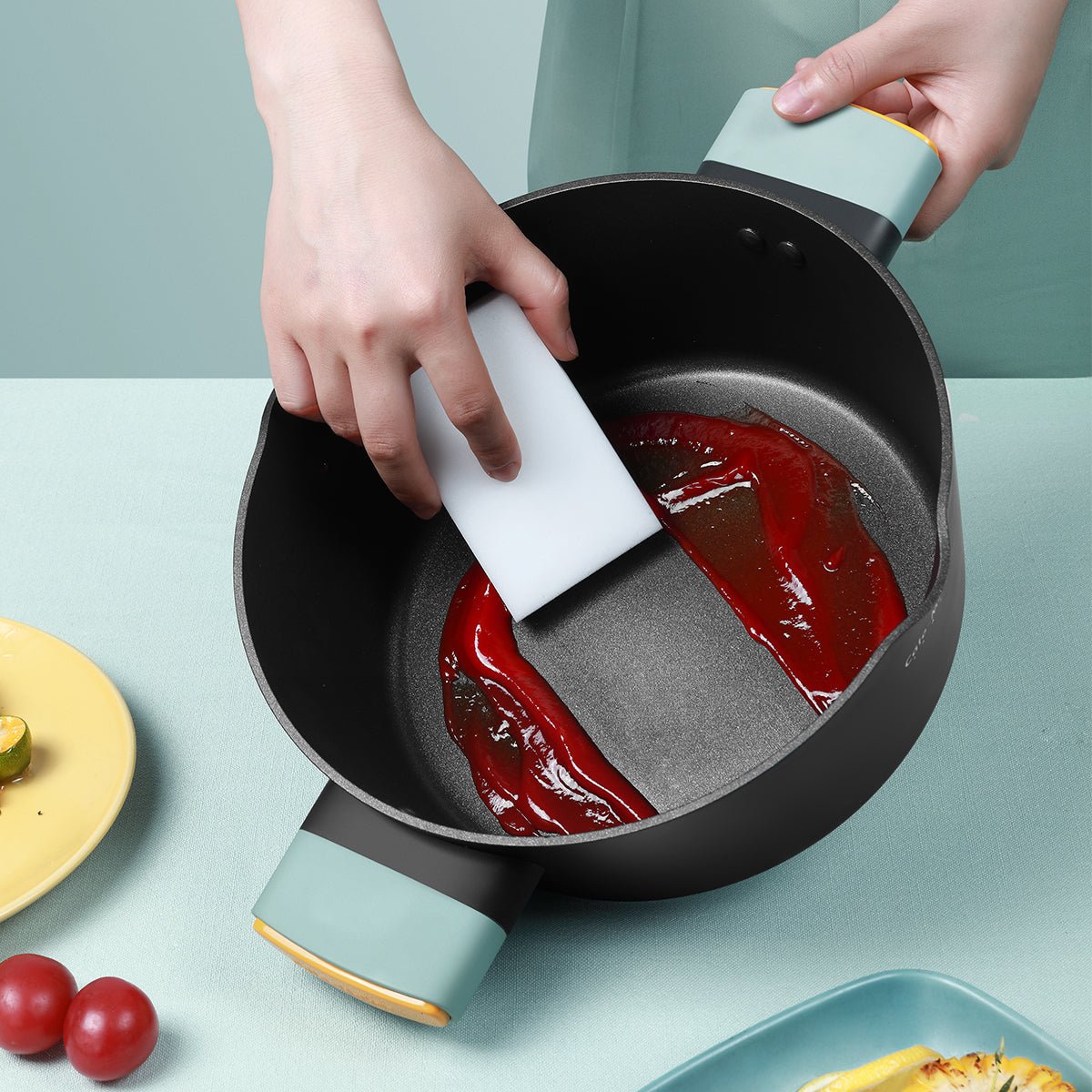 Nordic Starry Stone 24cm Black Non stick Soup Pot   0cm