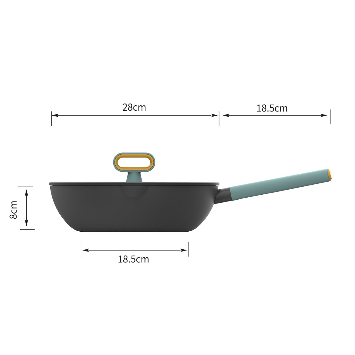 Nordic Starry Stone 28cm Black Non stick Wok Pan   0cm