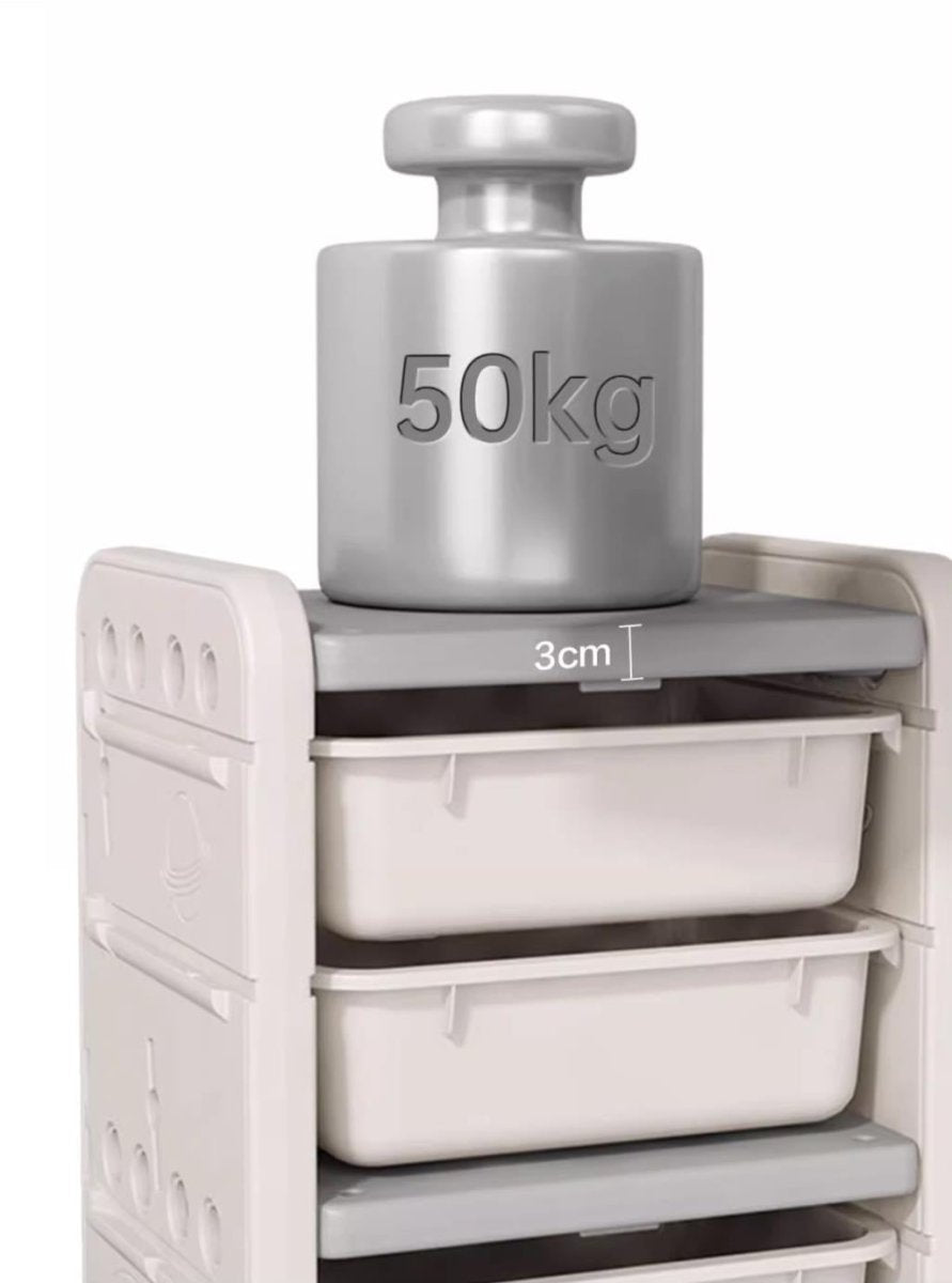 Odin Bear Ivory Bookshelf & Storage Combo Set   0cm