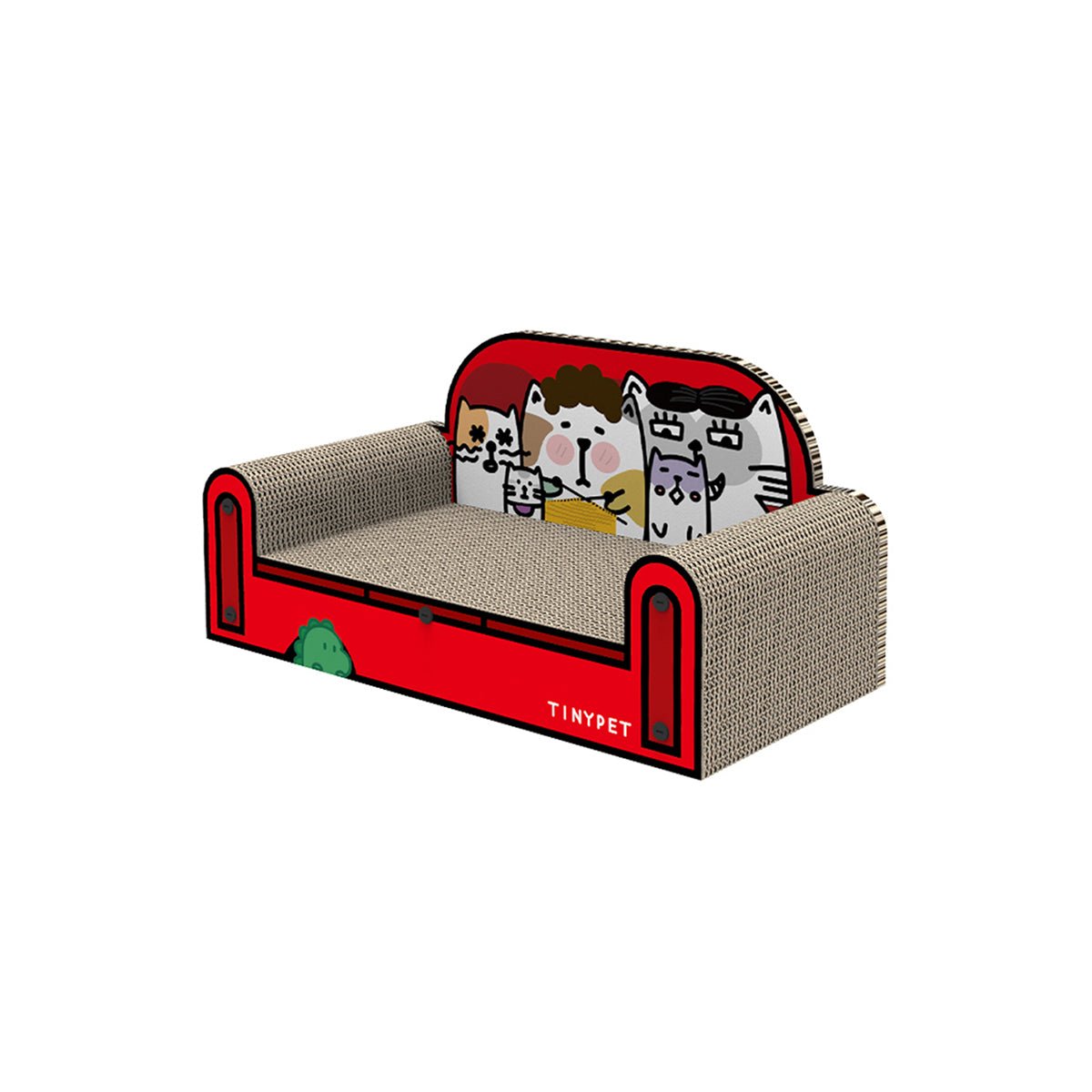 One Family Red Small Sofa Cat Scratching Board   0cm