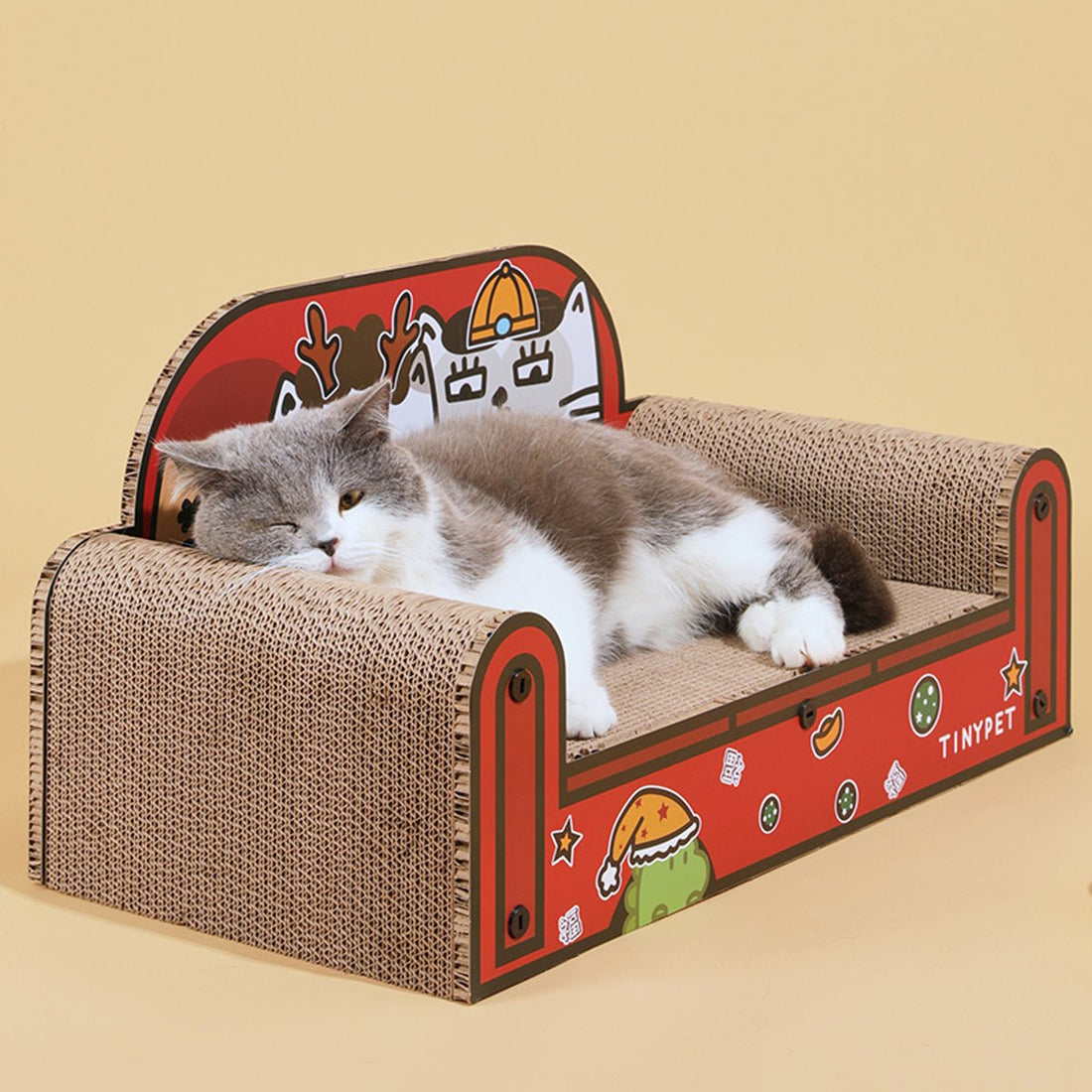 One Family Red Small Sofa Cat Scratching Board - 0cm