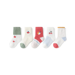 Orchard Road Thin Mesh Breathable Girl 5pcs Crew Socks Set