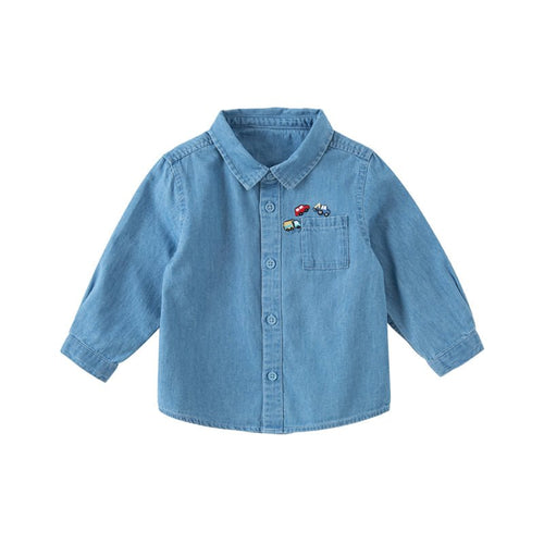 Original Car Collector Boy Blue Denim Shirt   0cm