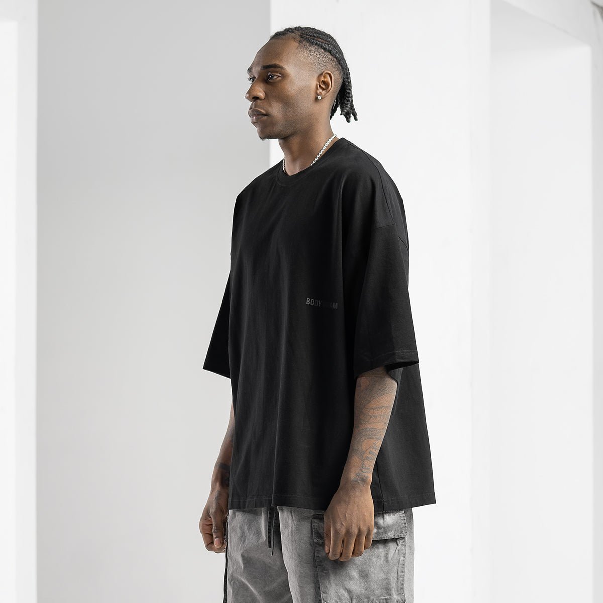 Original Heavyweight Oversized Acid Wash Black Tee   0cm