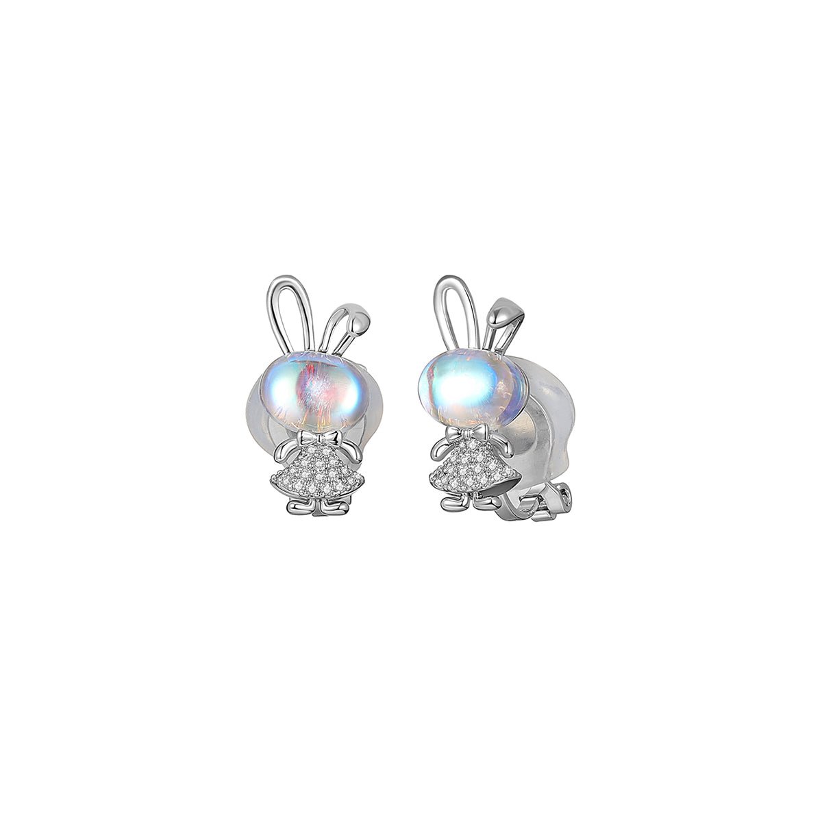 Party Rabbit Silver Earrings   0cm