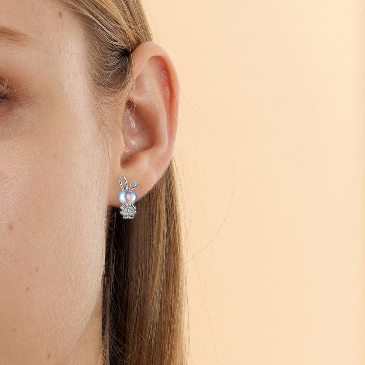 Party Rabbit Silver Earrings   0cm