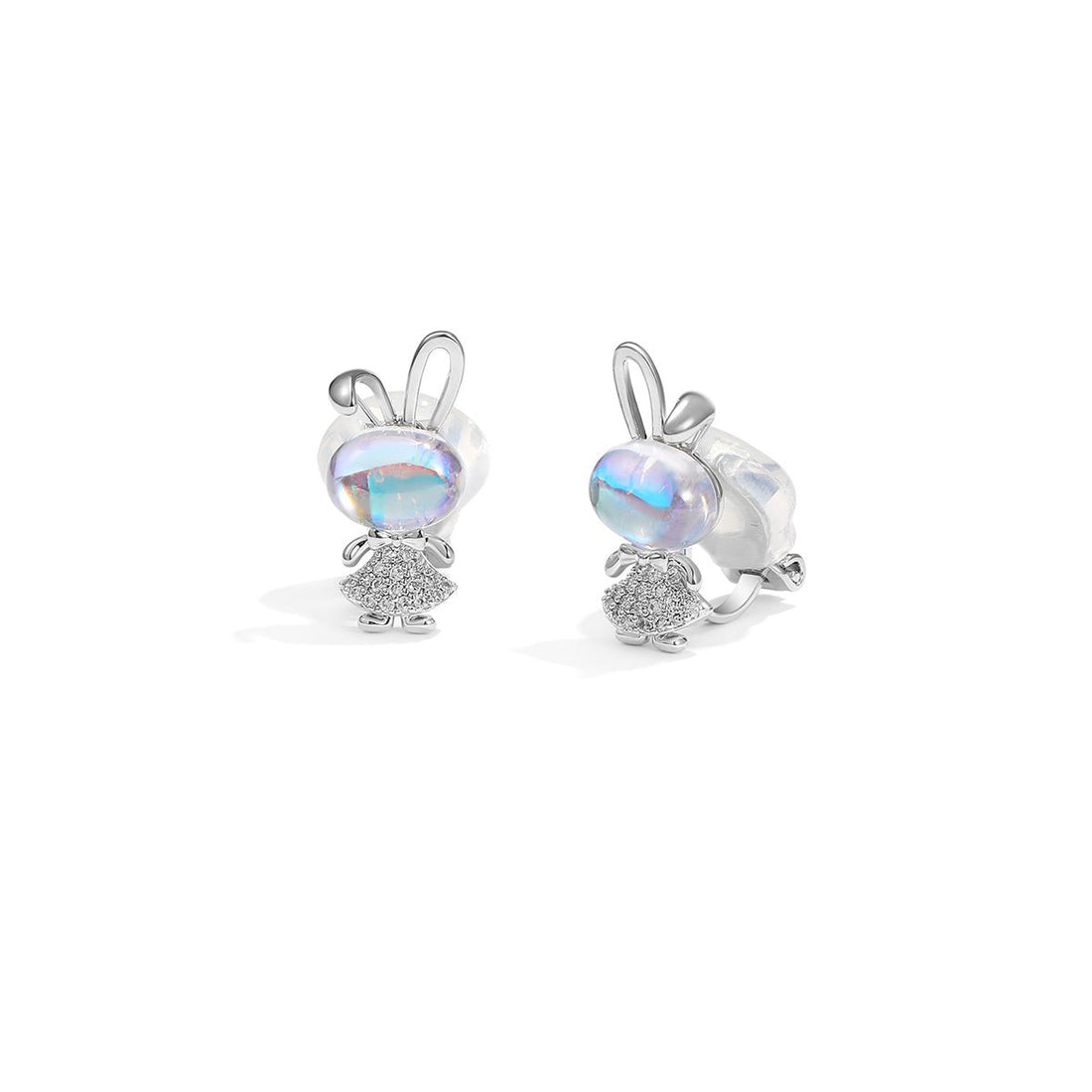 Party Rabbit Silver Earrings - 0cm