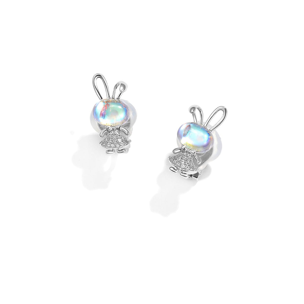 Party Rabbit Silver Earrings   0cm