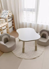 Peanut Height Adjustable Dual-kid White Study Table