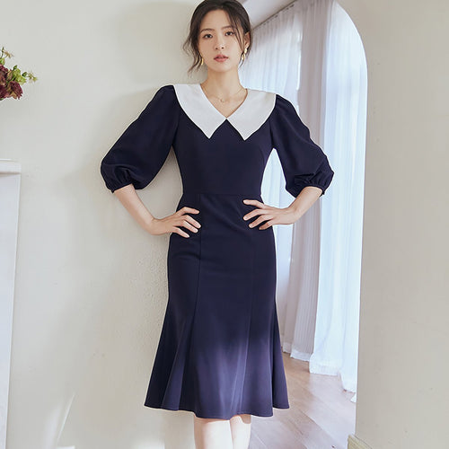 Perfect Night Out Navy Midi Dress 0cm