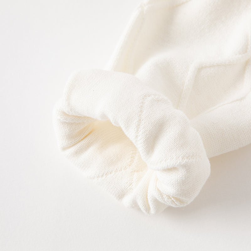 Petal Collar Flower Embroidery Cable Knitted Ivory Cardigan   0cm