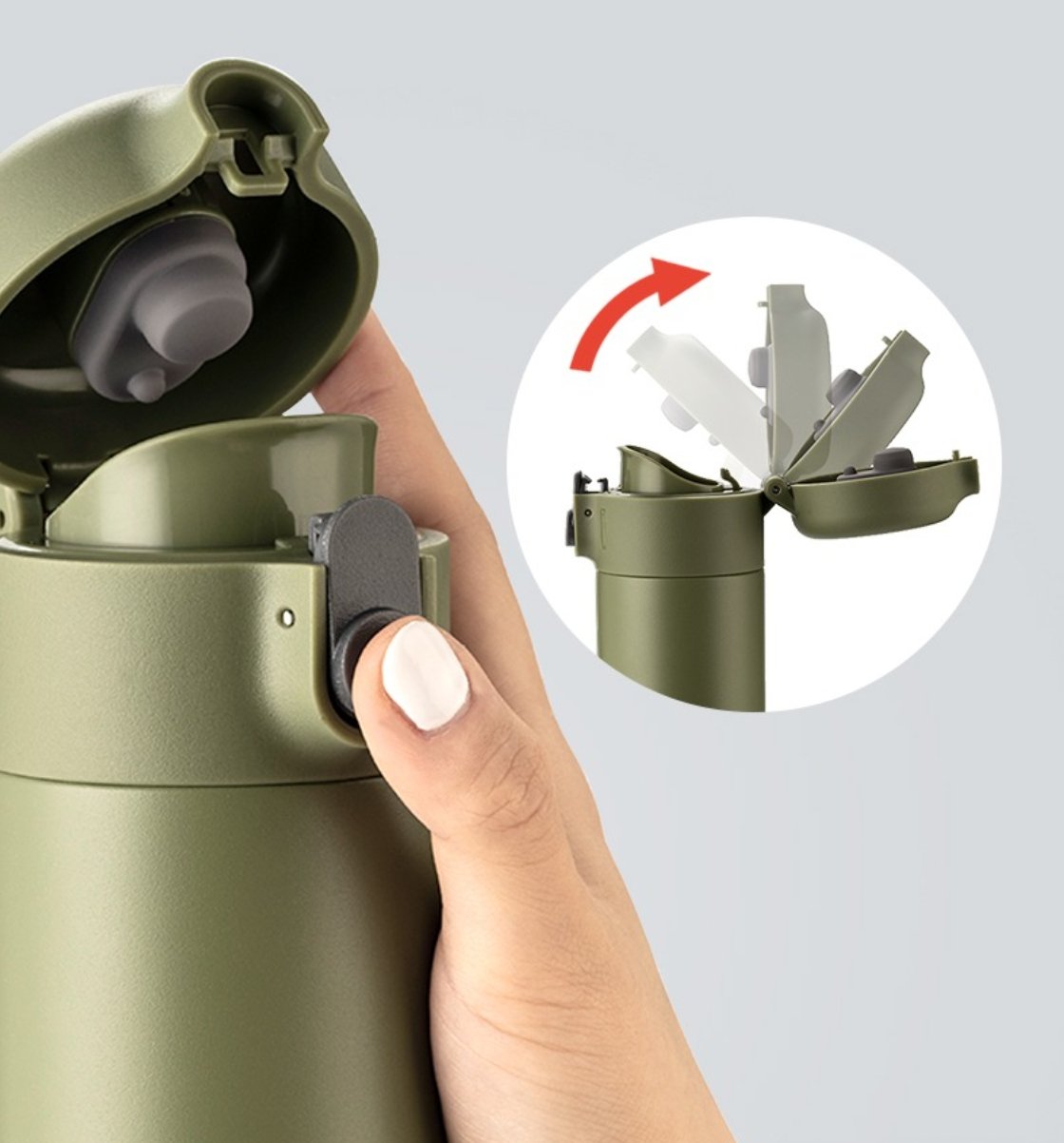 Planet Onetouch 470ml White Leak Proof Insulated Water Bottle   0cm