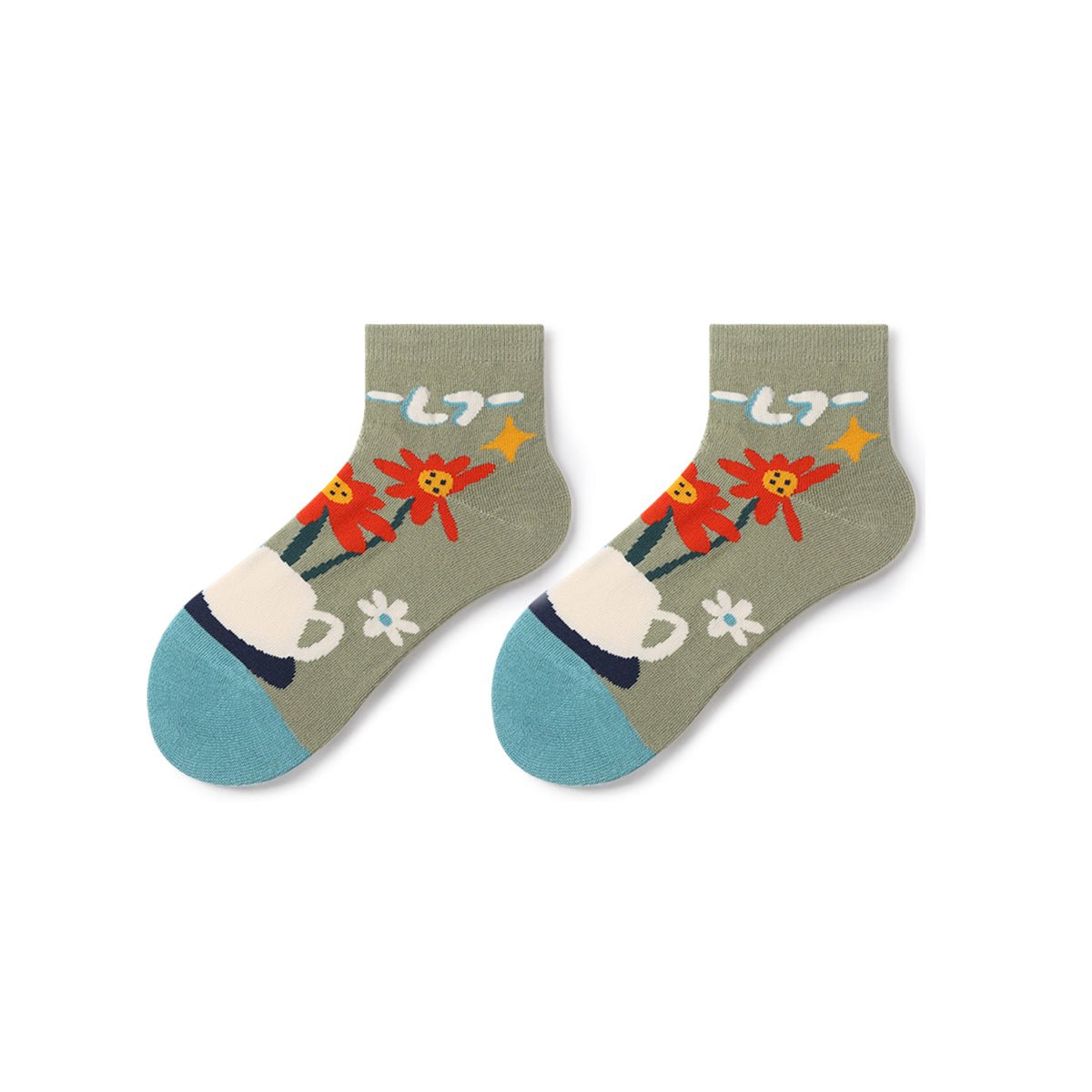 Polar Bear Summer Women 5pcs Crew Socks Set   0cm