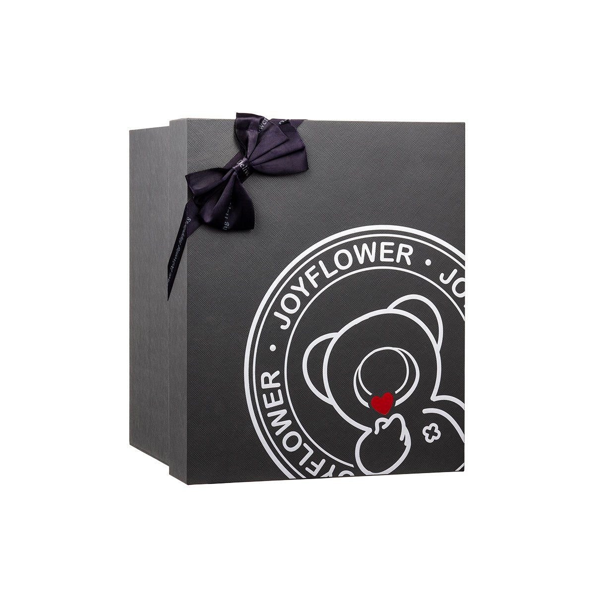 "Presenting A Red Rose" Eternal Flowers Rose Teddy Bear Acrylic Gift Box Set   0cm