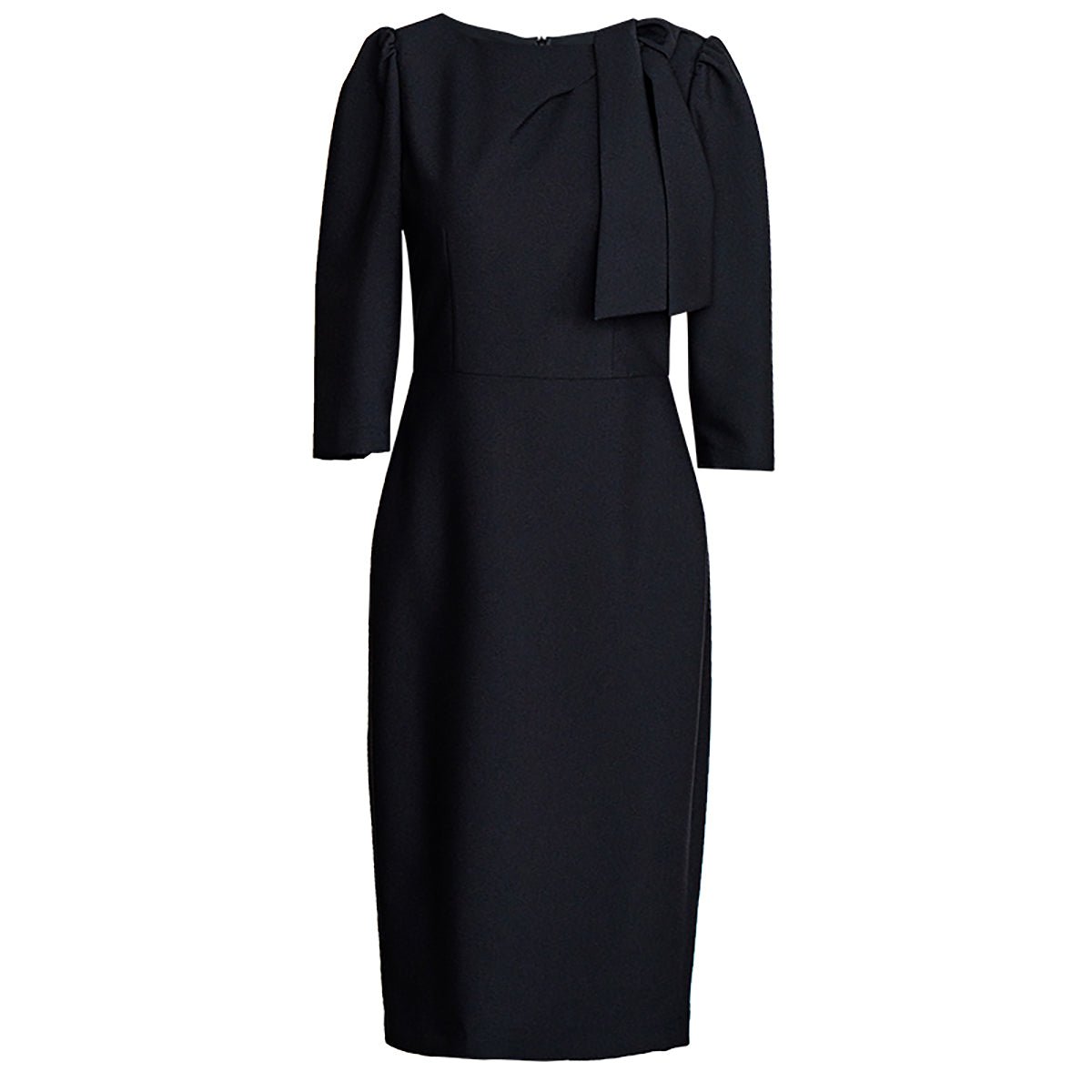 Pretty Knee-Length Black Dress - 0cm