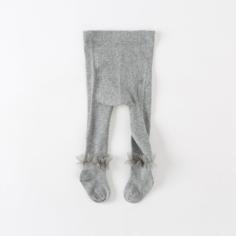 Princess Girl Tulle Berry Embroidery Grey Leggings   0cm