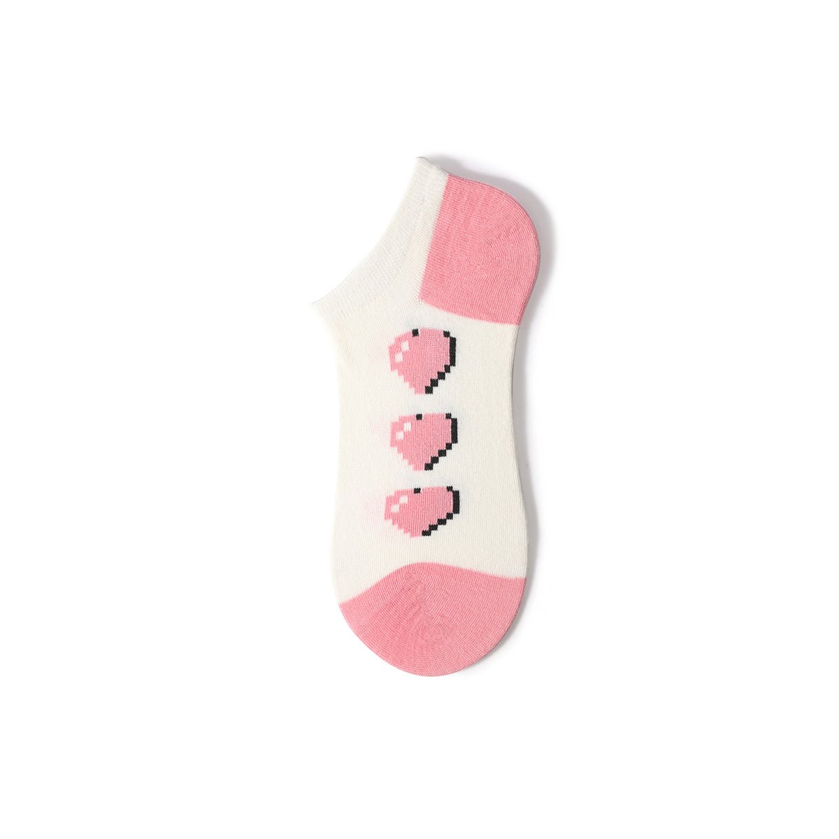 Princess Heart Summer Women 5pcs Ankle Socks Set - 0cm