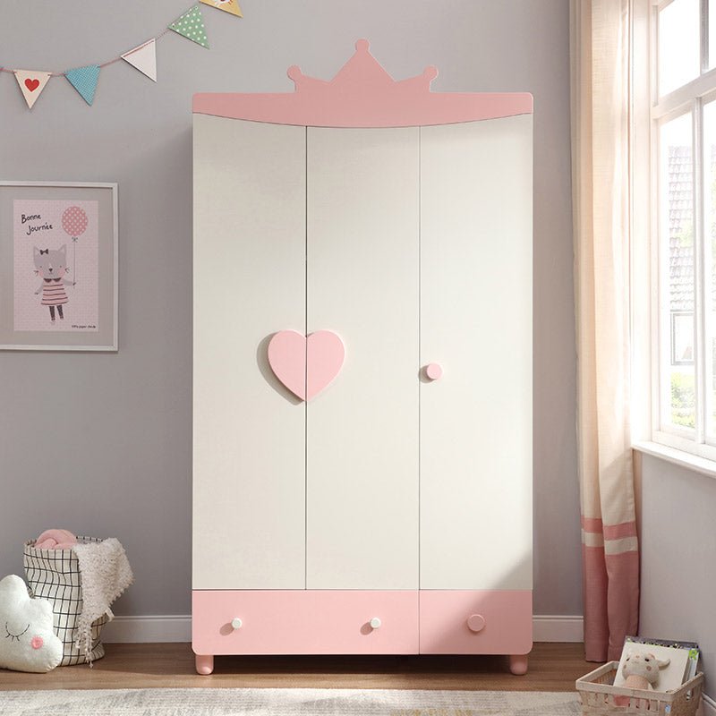 Princess Isabella 2 Drawer 3 Door Girl Pink Wardrobe - 0cm