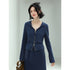 Pulse Collarless Knitted Navy Jacket - 0cm