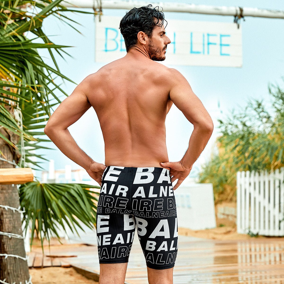 Punk Rave Black Swim Shorts   0cm