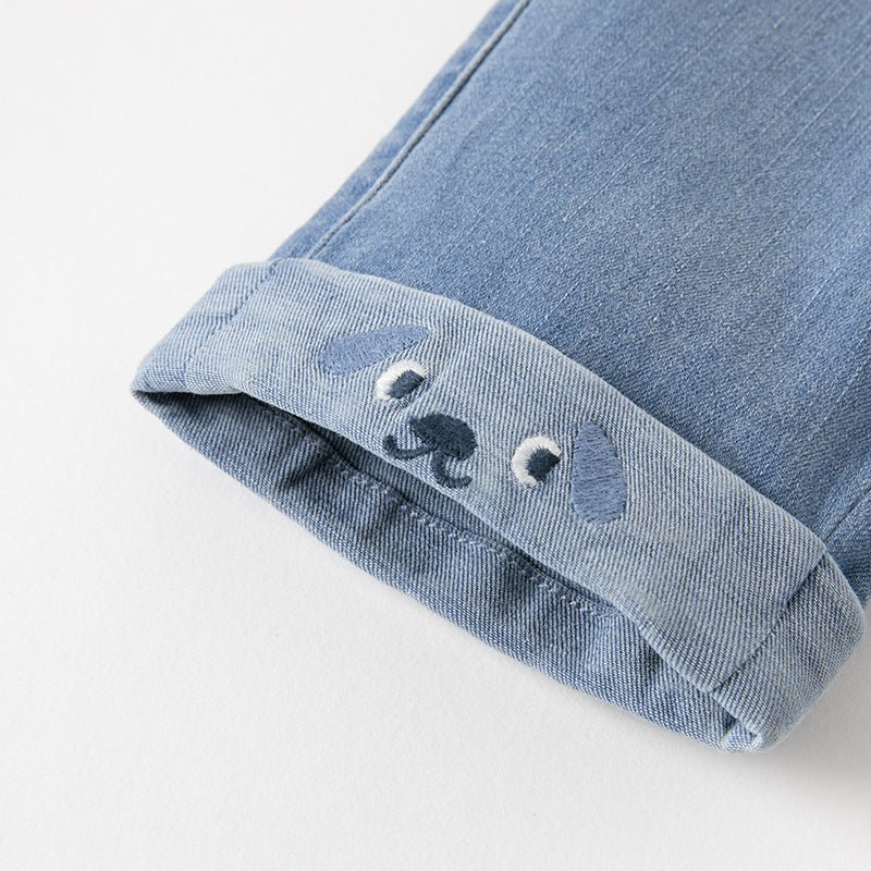 Puppy Cuffed Three pocket Boy Blue Jeans   0cm