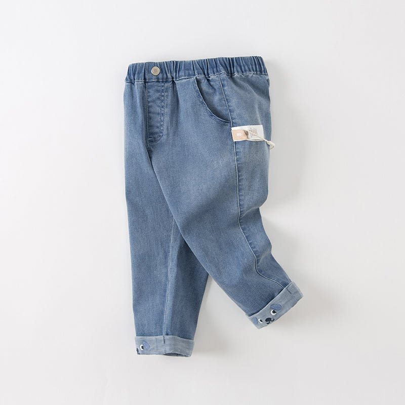 Puppy Cuffed Three pocket Boy Blue Jeans   0cm