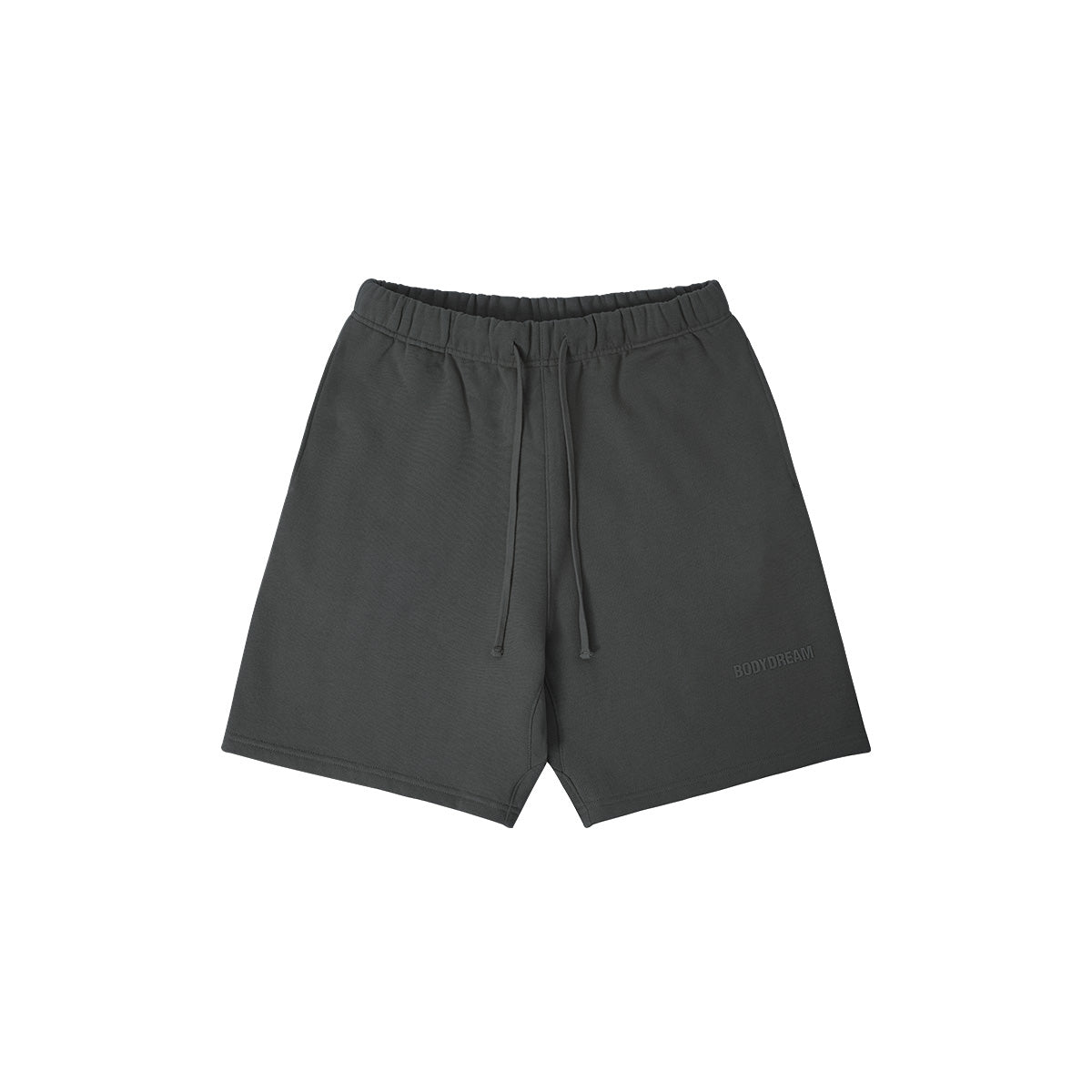 Relaxed Heavyweight Black Track Shorts - 0cm