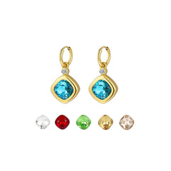 Replaceable Magic Candy Box Gold Earrings Set