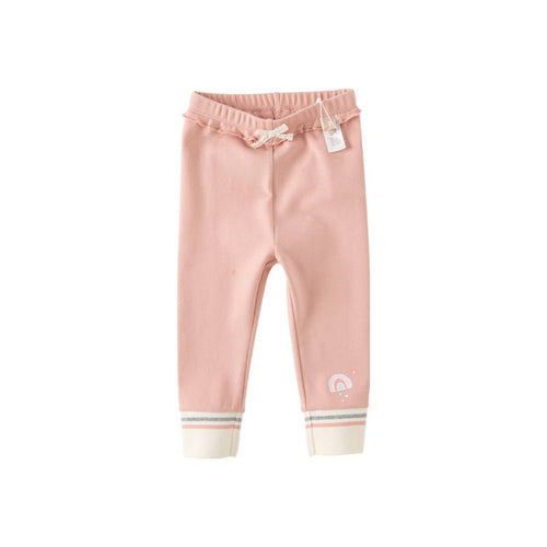Ribbon Front Rainbow Detail Girl Pink Pants   0cm