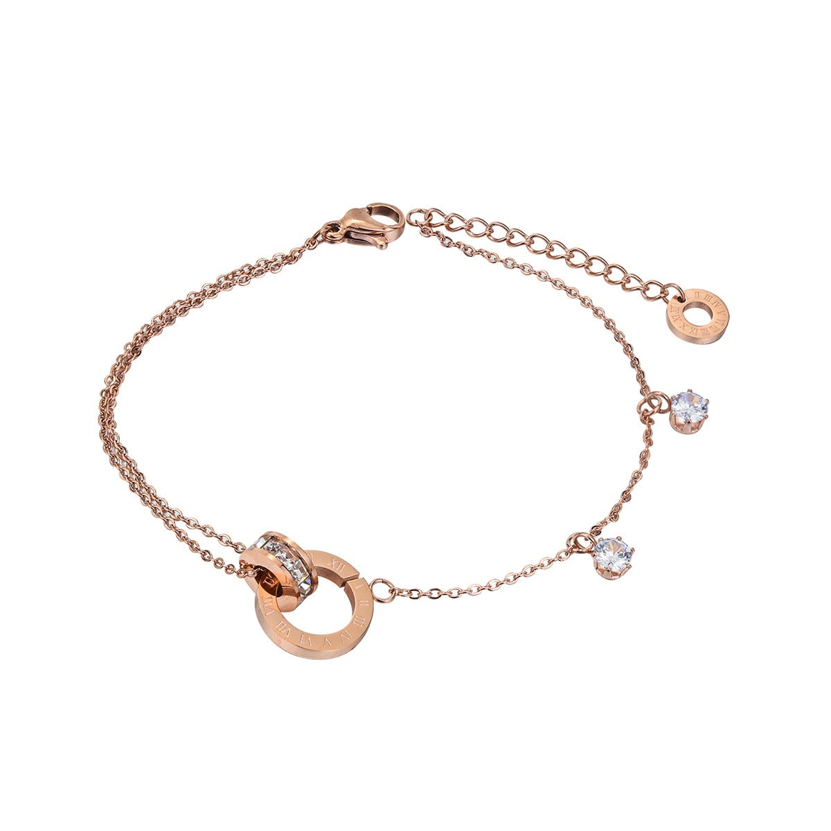 Roman Digitals Rose Gold Bracelet   0cm