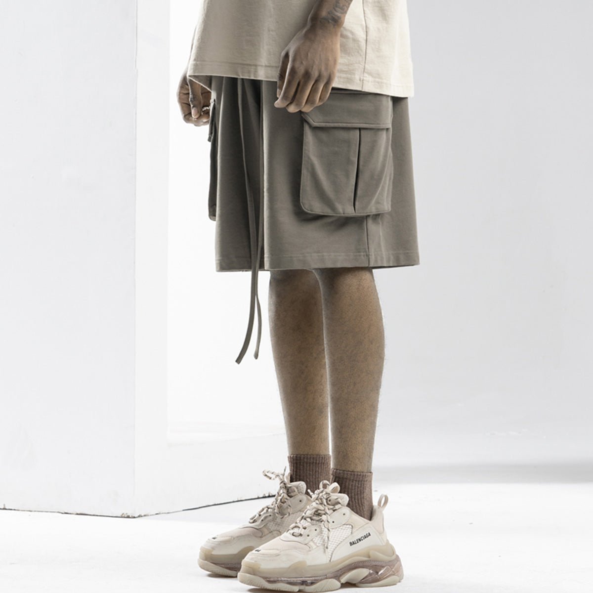 Safari Tech Khaki Utility Shorts   0cm