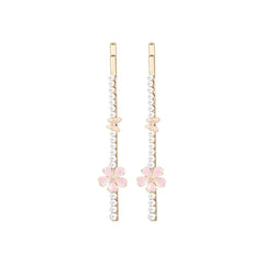 Sakura Ribbon Pink Hair Pin Set