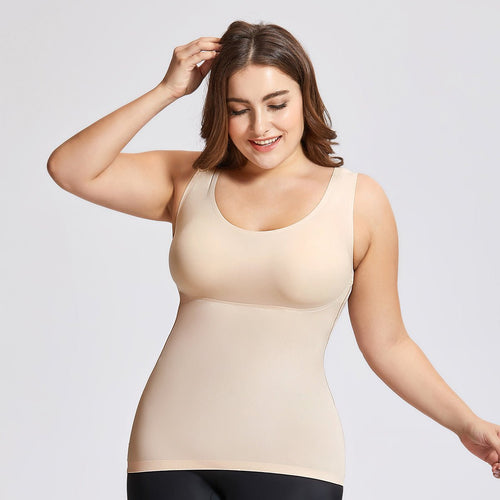 Seamless Body Shaping Tummy Control Nude Tank Top   0cm