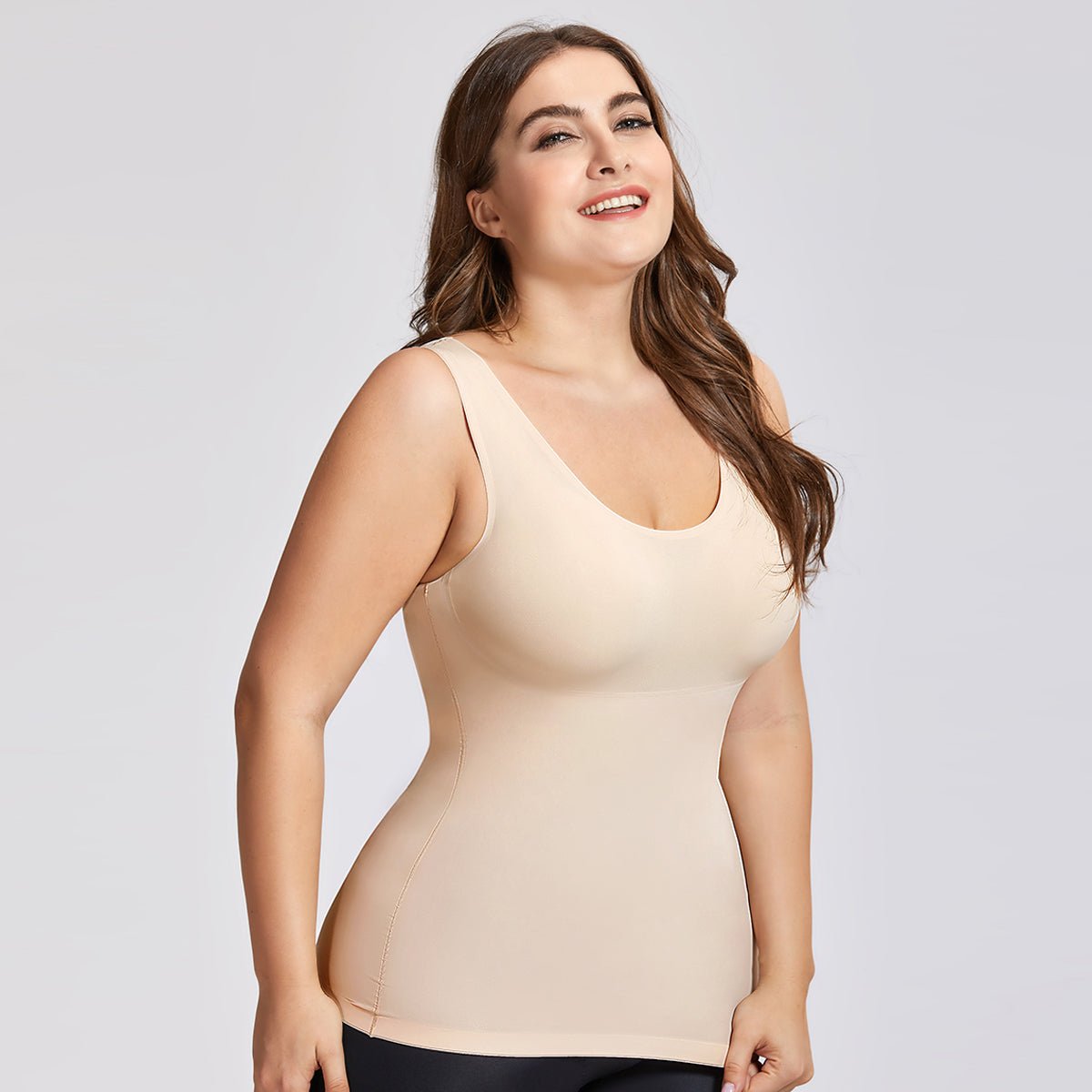 Seamless Body Shaping Tummy Control Nude Tank Top   0cm