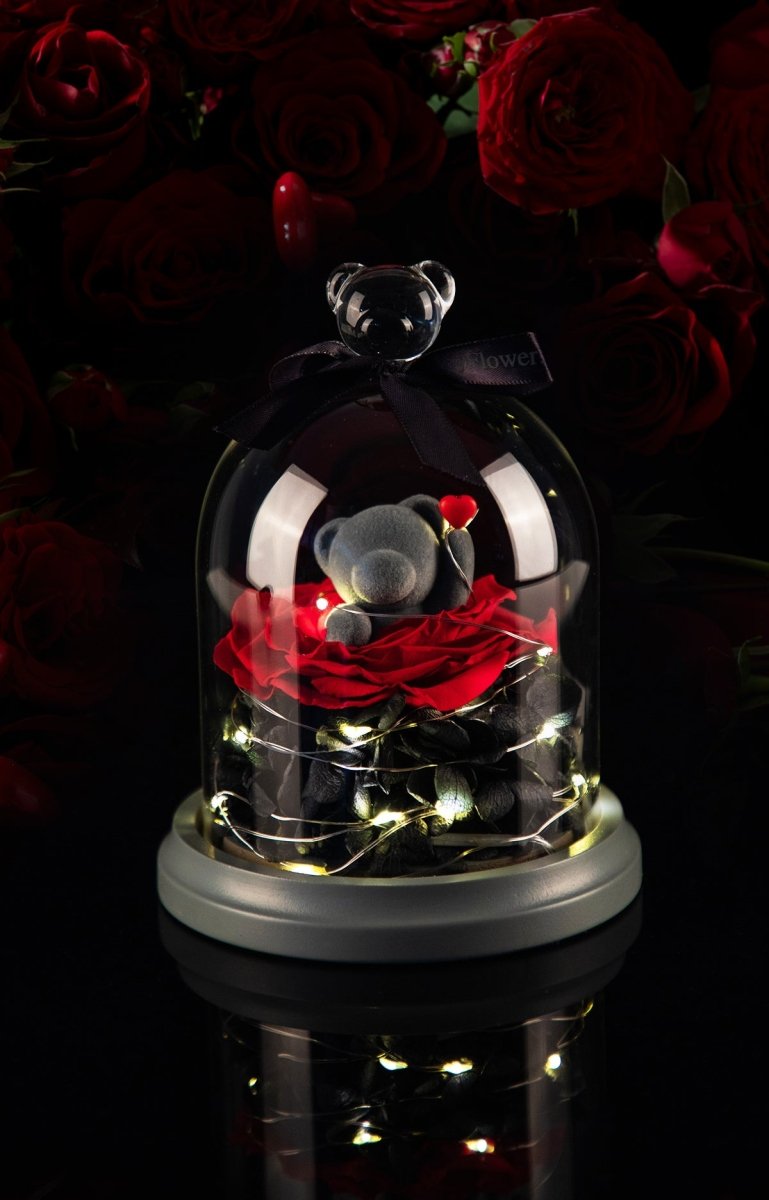 Sending Love Eternal Flowers Rose Teddy Bear - 0cm