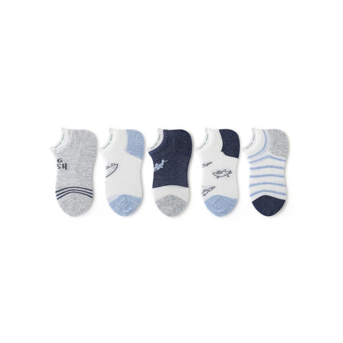 Shark Pool Thin Mesh Breathable Boy 5pcs Ankle Socks Set   0cm