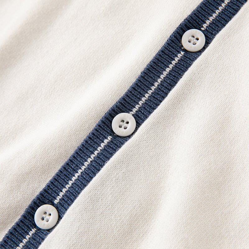 Shooting Rocket Two tone Boy Navy Knitted Cardigan   0cm