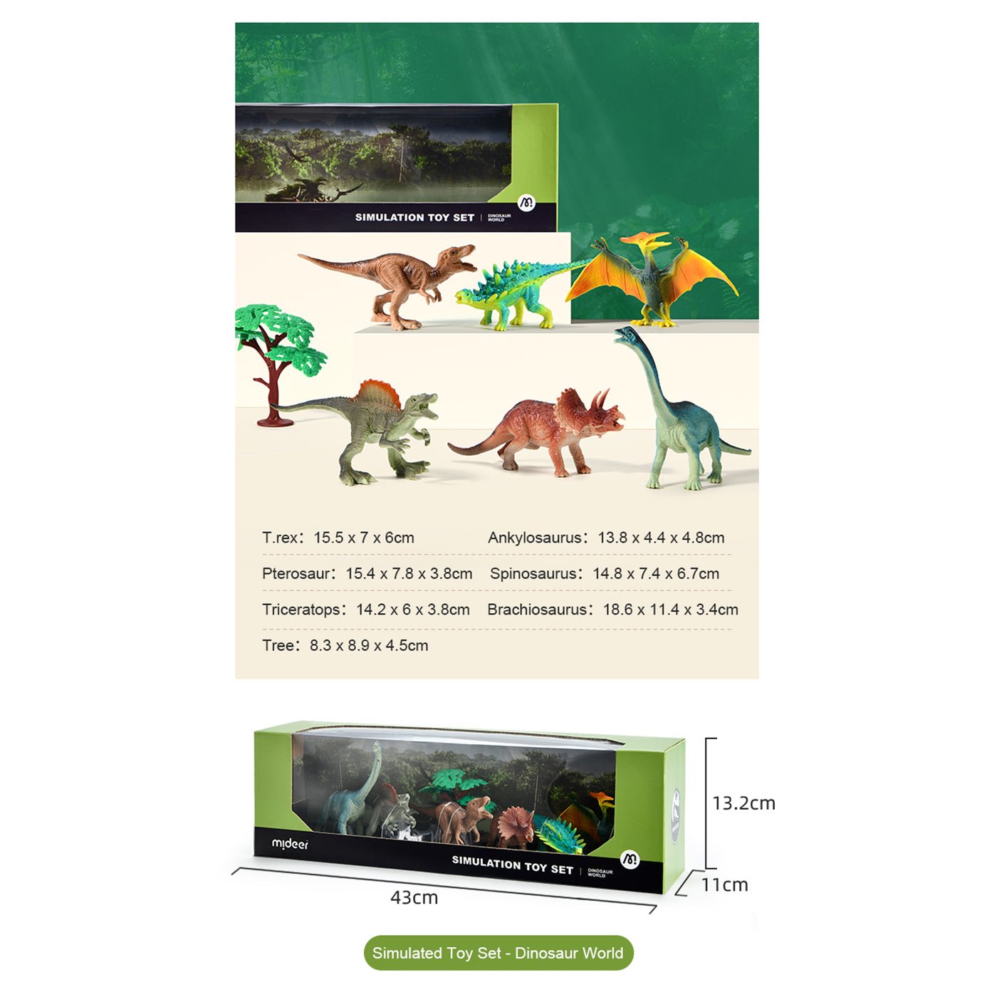 Simulation Toy Set   Dinosaur World   0cm